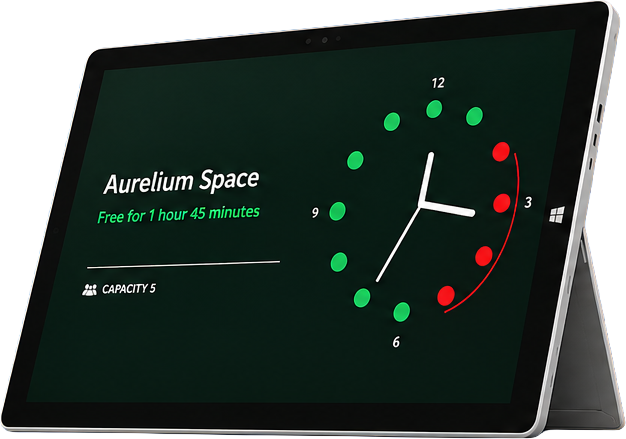 HXA Room Booking on a Microsoft Surface