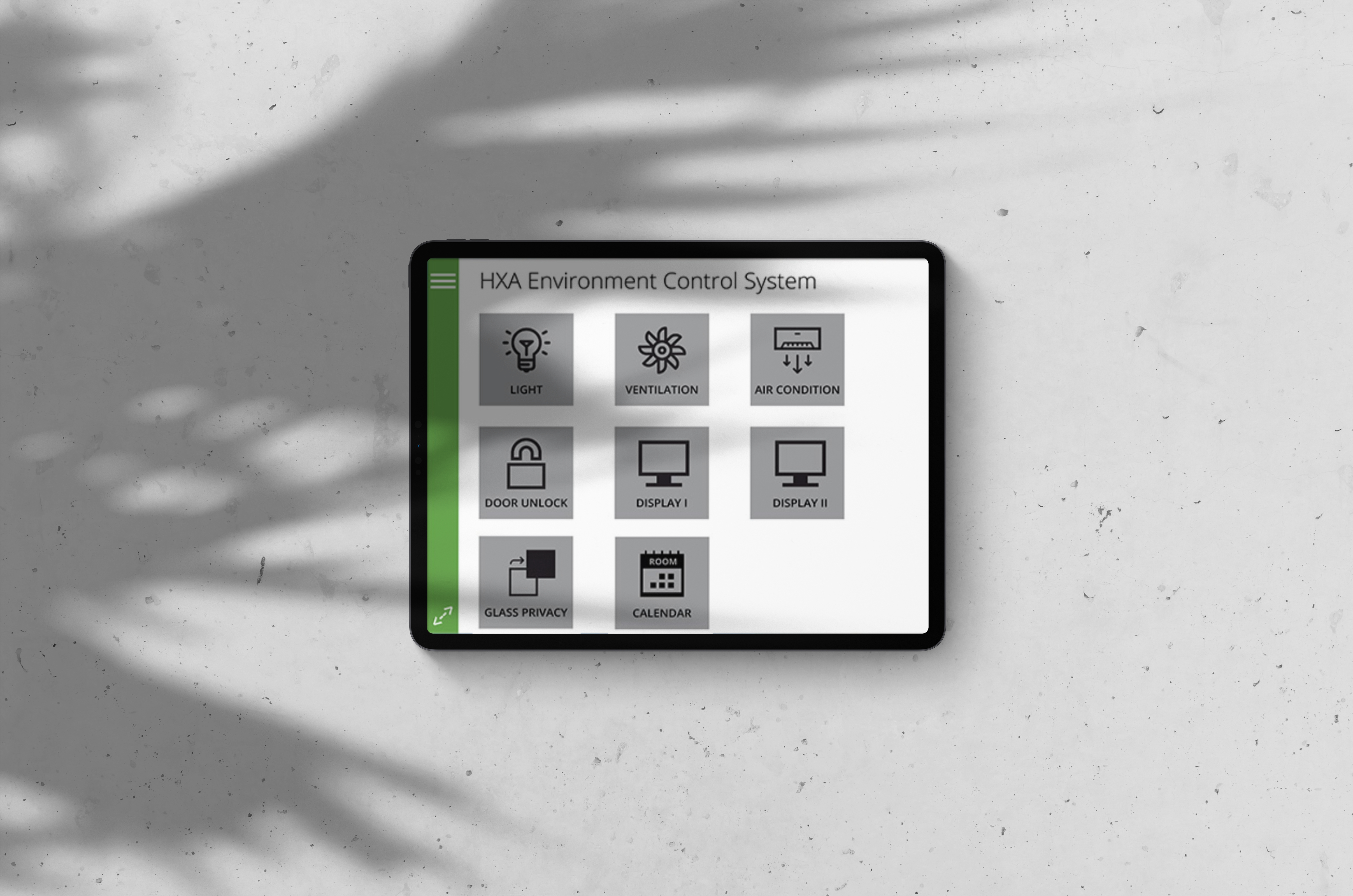 HXA Environment Control on a tablet